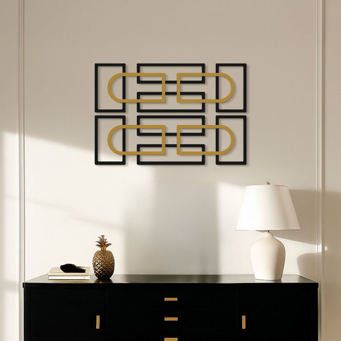 Wallity Echo Forms Juego de 2 Piezas - Negro y Dorado Wallity Echo Forms Juego de 2 Piezas - Negro y Dorado